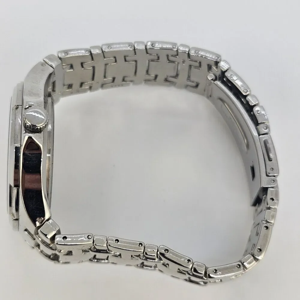 Chrome Men's Watch 42MM‎ Black Dial Gray Case Bracelet Band 7.5